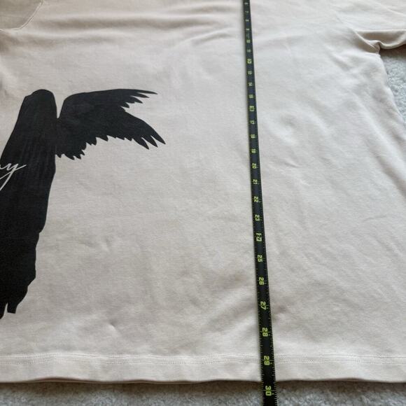 Blasphemy NYC Cream Angels Graphic T-Shirt 2XL Oversized Streetwear Gothic Tee - Picture 7 of 11